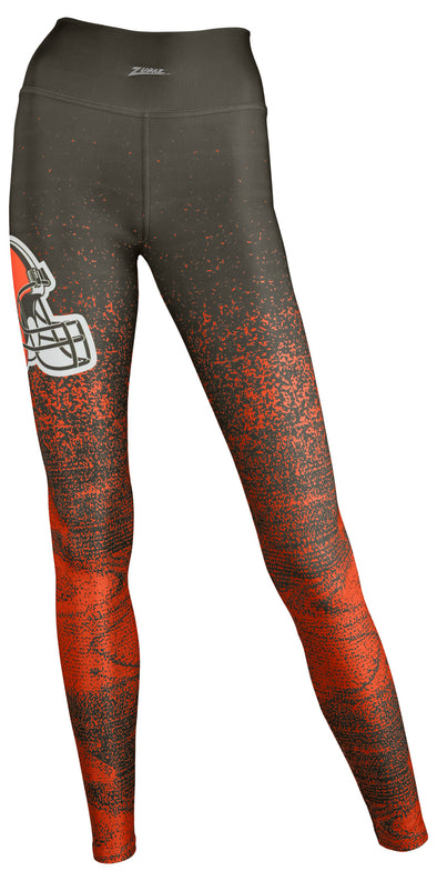 Zubaz NFL Women's Cleveland Browns Static Fade Leggings