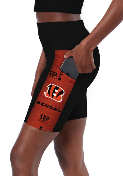 Certo By Northwest NFL Women's Cincinnati Bengals Method Bike Shorts, Black