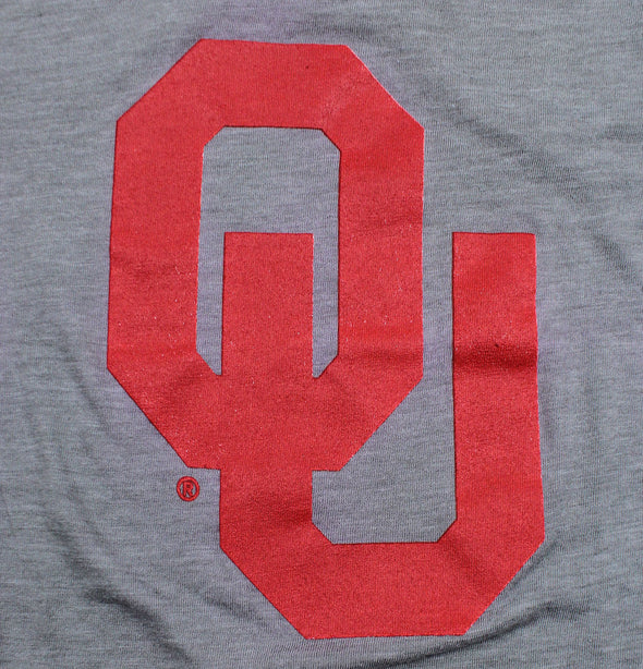 NCAA College Youth Girls Oklahoma University Sooners T-Shirt - Gray - FLAWED