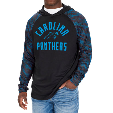 Zubaz NFL Men's Carolina Panthers Viper Print Pullover Hooded Sweatshirt