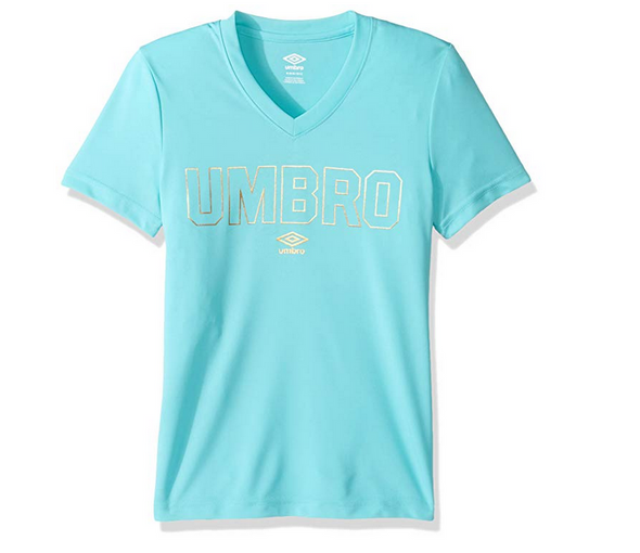 Umbro Youth Girls Gold Climate Short Sleeve Tee, Color Options