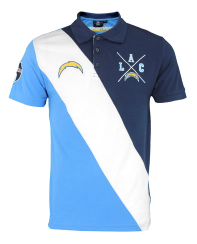 FOCO NFL Men's Los Angeles Chargers Rugby Polo Shirt