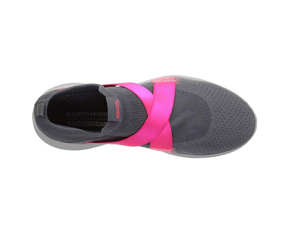 Skechers Women's Go Walk Revolution Ultra Sneaker, Charcoal/Hot Pink