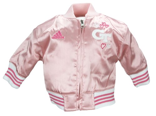 Adidas NCAA Newborn Georgia Institute Of Technology Satin Cheer Jacket - Pink