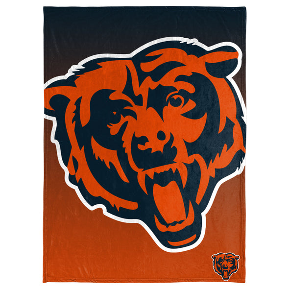 FOCO NFL Chicago Bears Gradient Micro Raschel Throw Blanket, 50 x 60