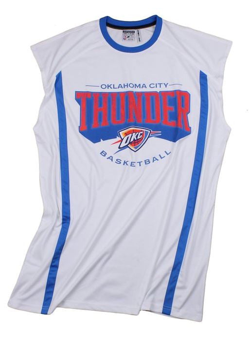 Zipway NBA Men's Big & Tall Oklahoma City Thunder Sleeveless Shooting Shirt, White