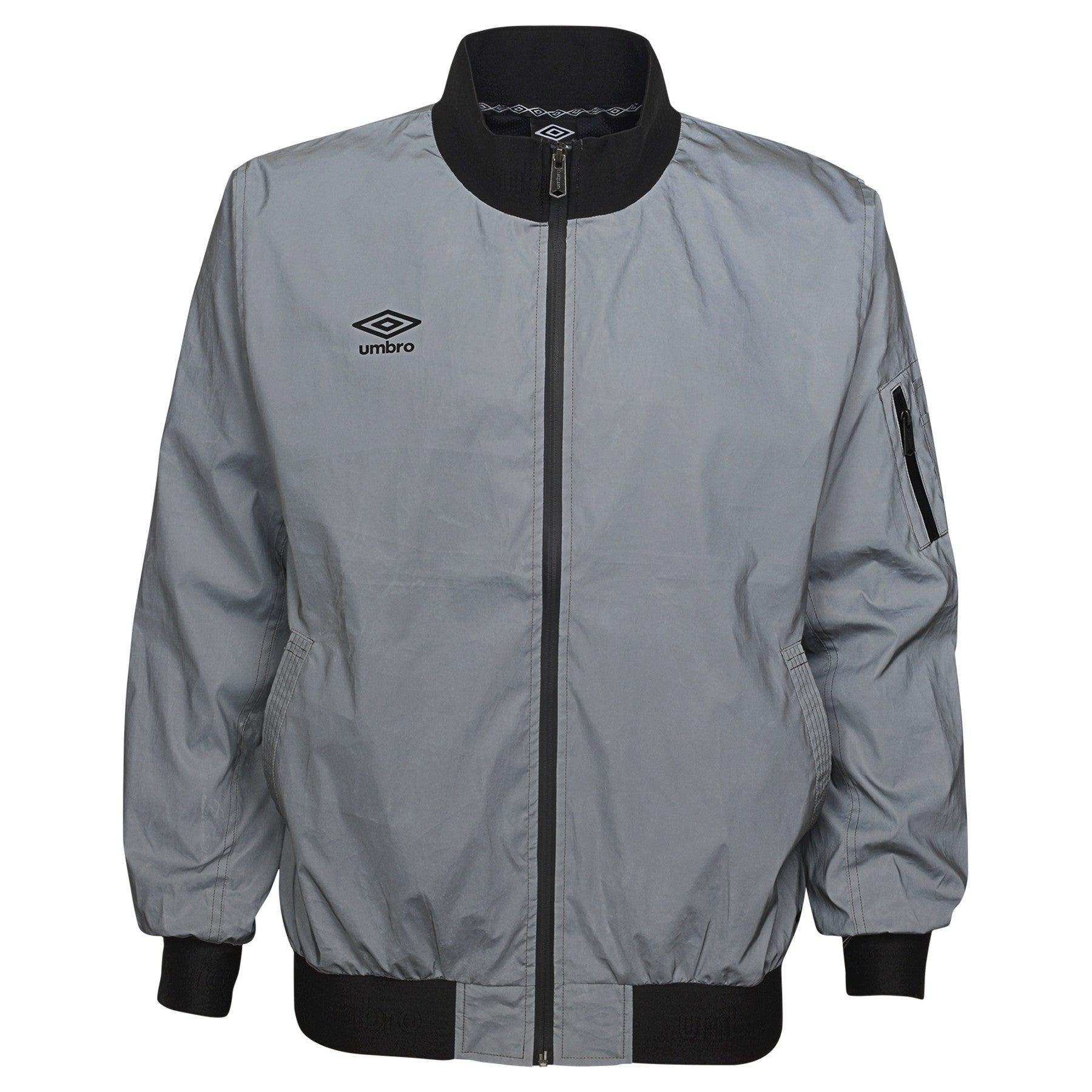 Van God Vesting overtuigen Umbro Men's Full Zip Reflective Jacket, Silver Reflective – Fanletic