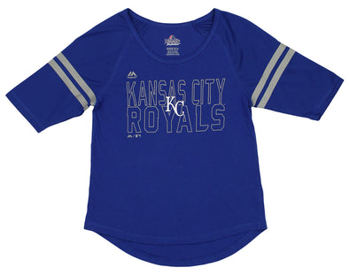 Outerstuff MLB Youth Girls Kansas City Royals Diamond Section Team Shirt Top