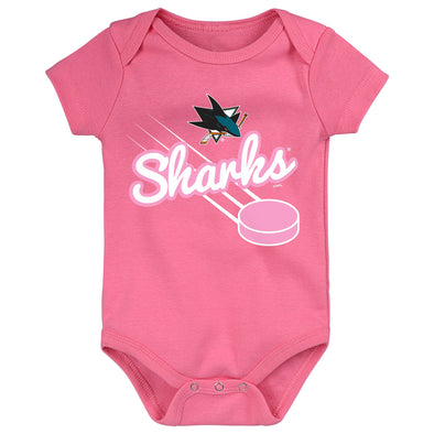 Outerstuff NHL Infant (12M-24M) San Jose Sharks Team Goal Creeper, Pink