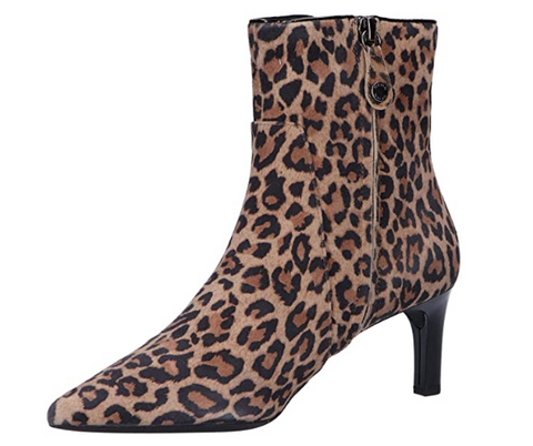 GEOX Women's D Bibbiana D Heeled Ankle Boots, Tobacco / Black