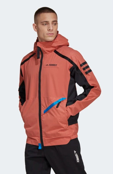 Adidas Men's Terrex Utilitas RAIN.RDY Jacket, Magic Earth/Black