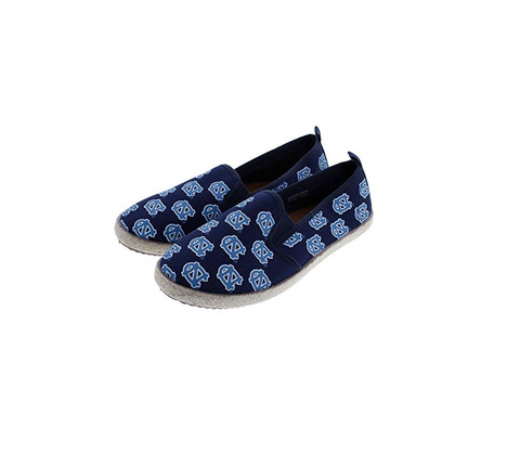 FOCO NCAA Women's North Carolina Tar Heels Espadrille Canvas Slip On Shoe