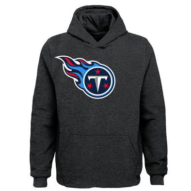 Outerstuff NFL Youth Boys Tennessee Titans Primary Logo Hoodie, Dark Grey