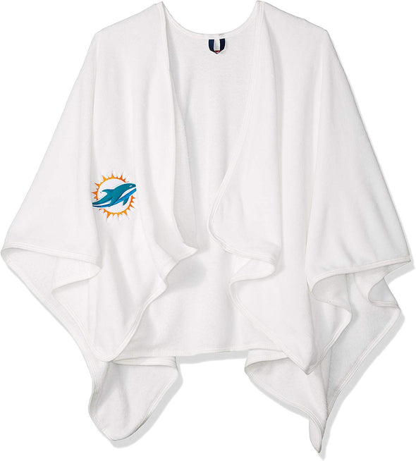 The Northwest Company NFL Adult Miami Dolphins "Silk Touch" Throw Blanket Wrap with Applique
