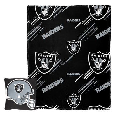 Northwest NFL Las Vegas Raiders Slashed Pillow and Throw Blanket Set