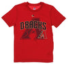 Outerstuff MLB Youth Arizona Diamondbacks Real Gem Short Sleeve Tee, Red