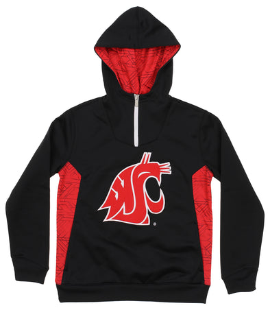 Outerstuff NCAA Washington State Cougars Youth Quarter Zip Performance Hoodie