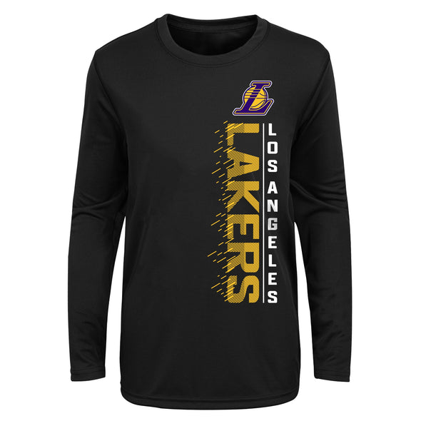 Outerstuff NBA Youth (8-20) Los Angeles Lakers Performance Long and Short Sleeve T-Shirt Combo