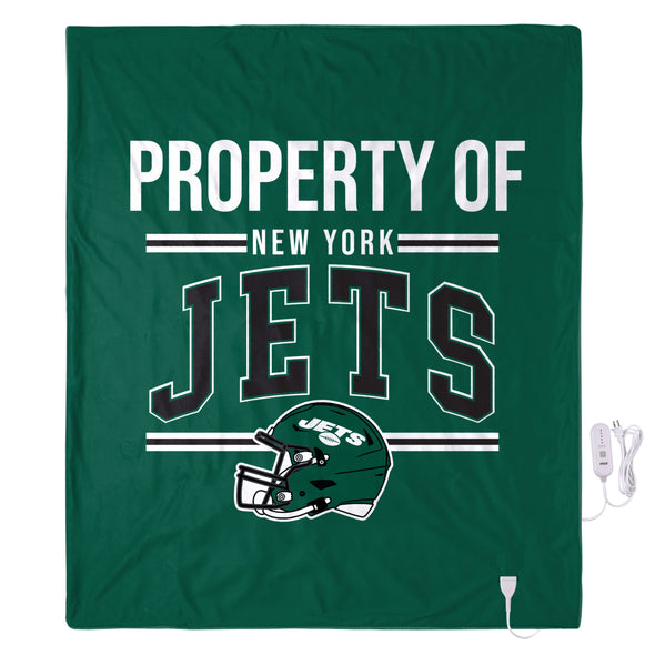 FOCO NFL New York Jets Exclusive Heated Throw Blanket, 50"x60"