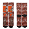 Zubaz By For Bare Feet NFL Adults Unisex Cleveland Browns Zubified Dress Socks, Large