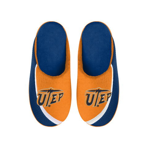 FOCO NCAA Men's UTEP Miners 2022 Big Logo Color Edge Slippers