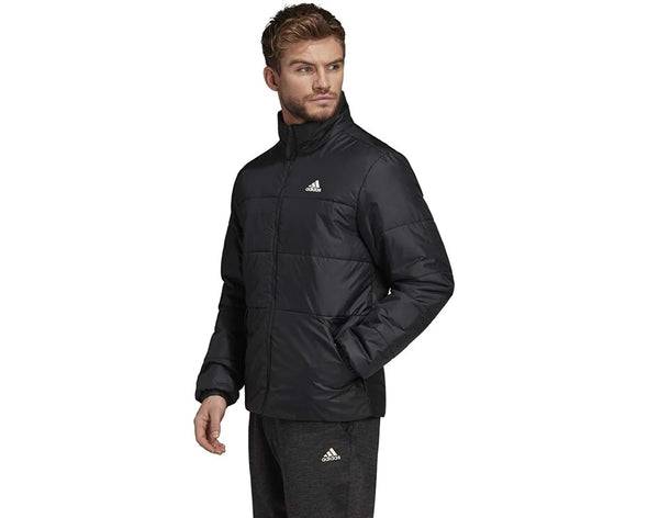 adidas Men's Basic 3-Stripes Insulated Midweight Jacket, Black