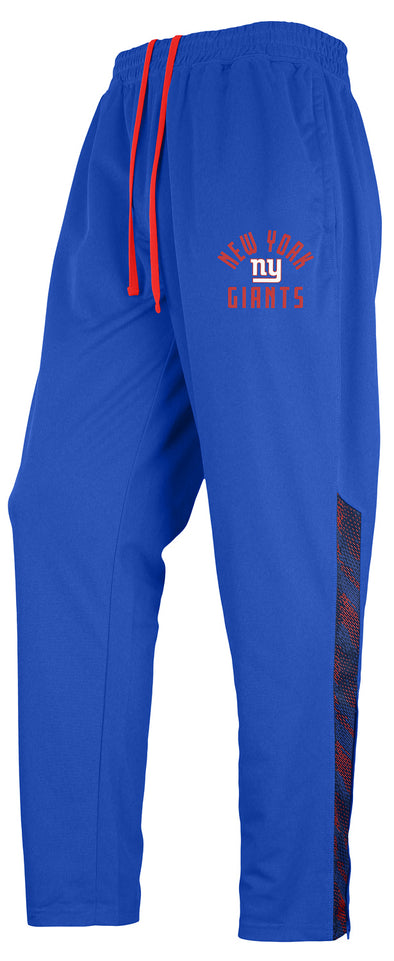 Zubaz NFL Men's New York Giants Viper Accent Elevated Jacquard Track Pants