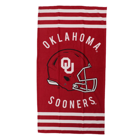 Northwest NCAA Oklahoma Sooners Stripes Beach Towel, 30"X60"