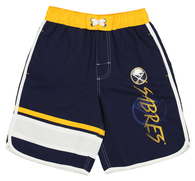 Outerstuff NHL Youth (8-20) Buffalo Sabres Swim Shorts, Navy