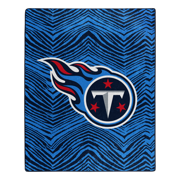 Zubaz X Northwest NFL Tennessee Titans Zubified Raschel Throw Blanket