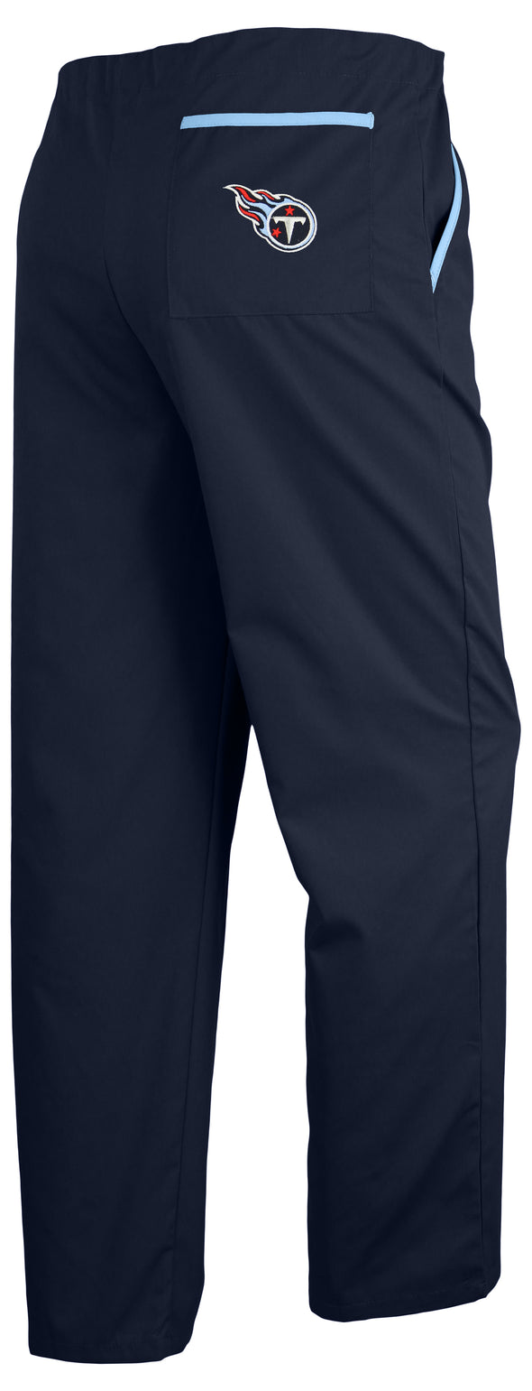 Fabrique Innovations NFL Unisex Tennessee Titans Team Back Logo Scrub Pants