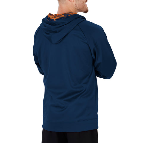 Zubaz Men's NFL Denver Broncos Color Full Zip Hoodie with Camo Lines Details