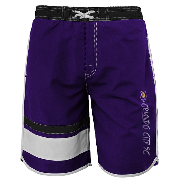 Outerstuff MLS Youth Orlando City SC Color Block Swim Trunks