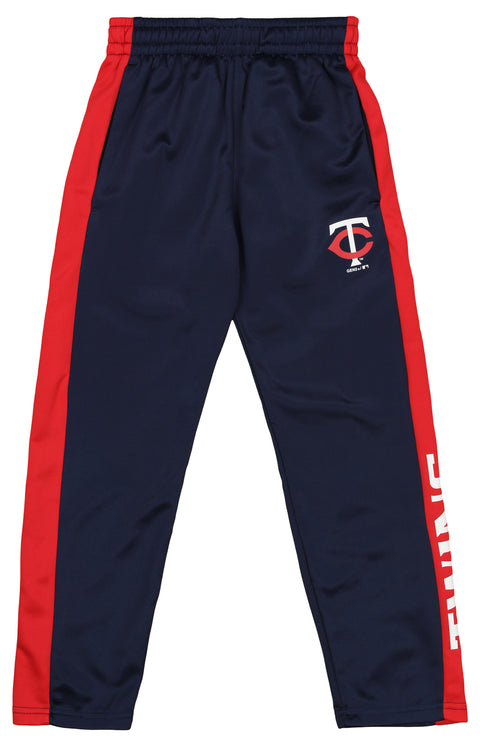 Outerstuff MLB Youth Boys (8-20) Minnesota Twins Side Stripe Slim Fit Performance Pant