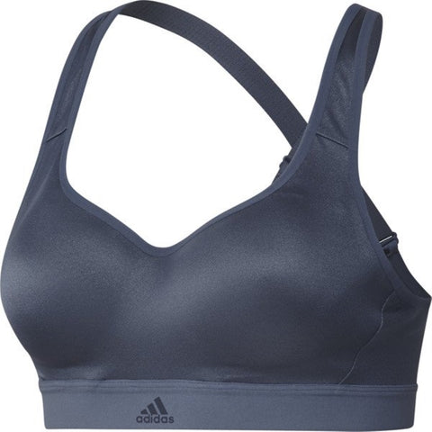 adidas Women's Stronger for It 3-Stripes Sports Bra, Tech Ink