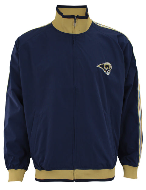 Reebok NFL Men's St Louis Rams Full Zip Wind Track Jacket, Navy