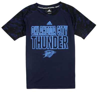 Adidas NBA Youth Boys Oklahoma City Thunder Immortal Short Sleeve T-Shirt, Navy