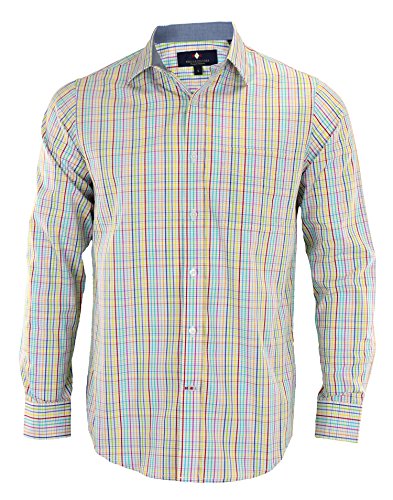 Argyle Culture Men's Button Up Multi Checkered Shirt, Multi