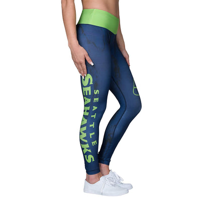 Forever Collectibles NFL Women's Seattle Seahawks Marble Wordmark Leggings
