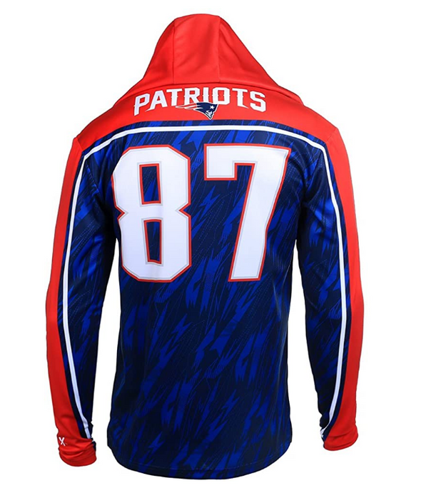 Klew Men's NFL Football New England Patriots Rob Gronkowski #87 2015 Hooded Top