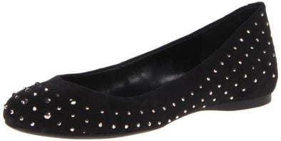 Jessica Simpson Women's Mikia Jeweled Ballet Flat Flats, Bisque / Black