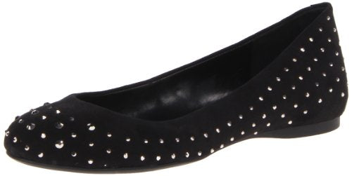 Jessica Simpson Women's Mikia Jeweled Ballet Flat Flats, Bisque / Black