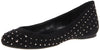 Jessica Simpson Women's Mikia Jeweled Ballet Flat Flats, Bisque / Black