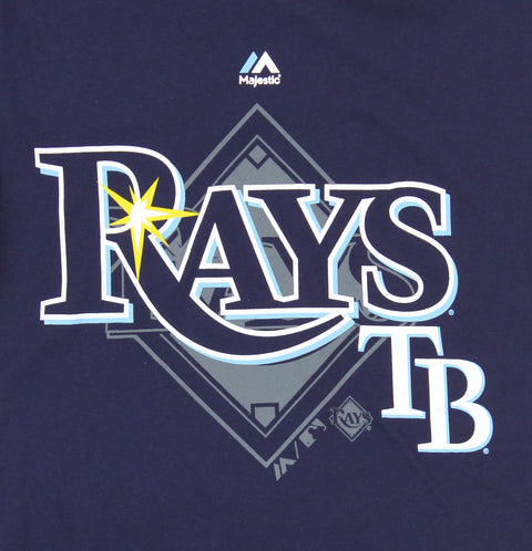 Outerstuff MLB Youth Tampa Bay Rays Real Gem Short Sleeve Tee, Navy