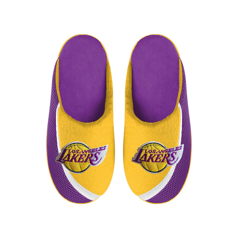 FOCO NBA Men's Los Angeles Lakers 2022 Big Logo Color Edge Slippers