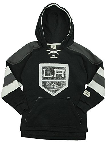 Reebok NHL Youth Boy's Los Angeles Kings VINTAGE Style Pullover Hoodie, Black