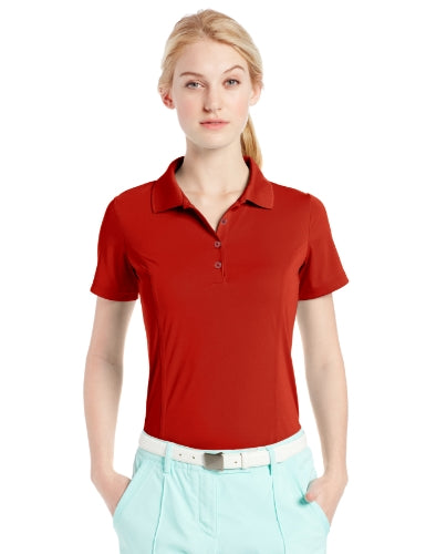 Adidas Golf Women's Puremotion Solid Jersey Polo Shirt, Power Red