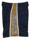 Zubaz MLB Baseball Men's Milwaukee Brewers Space Dye Solid Stripe Shorts