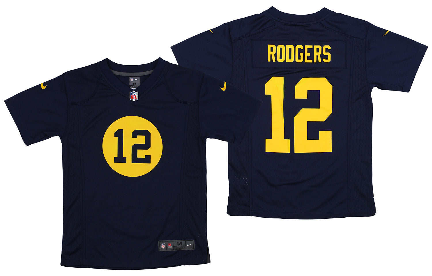 Nike Aaron Rodgers Green Bay Packers NFL Youth Navy Game Team Jersey, Size: Large