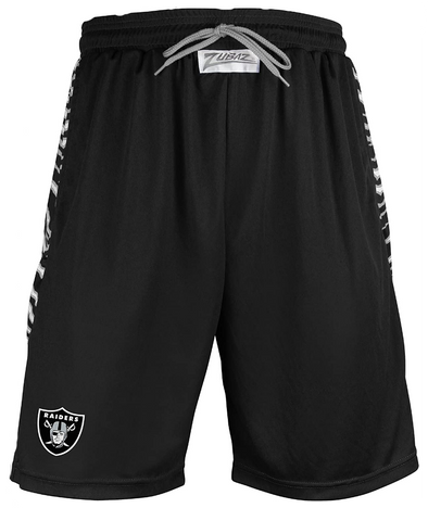Zubaz NFL Men's Oakland Raiders Team Logo Active Zebra Shorts